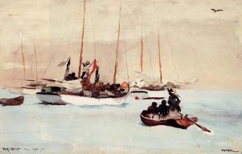 溫斯洛 荷默 Schooner at Anchor, Key West 溫斯洛 荷默 Schooner at Anchor, Key West